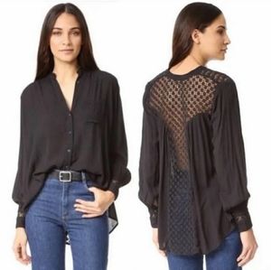 Free People The Best Crochet Lace blouse